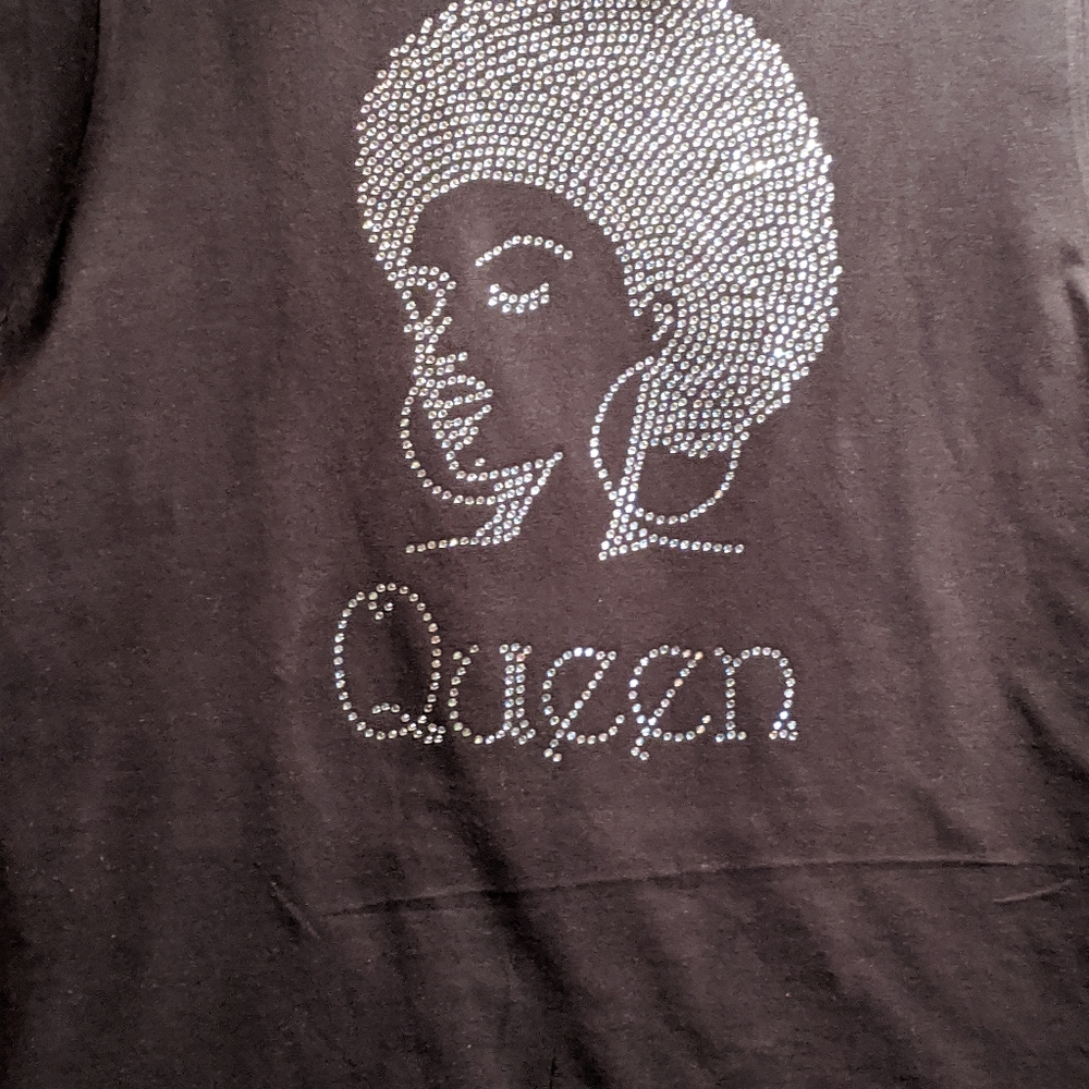 Rhinstone Afro Queen Large earrings